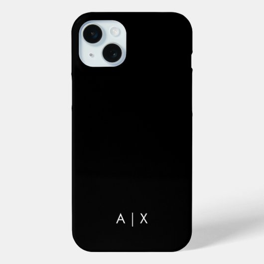 Eenvoudige monogram met koppelnaam Case-Mate iPhone case (Achterkant)