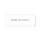 Eenvoudige Monogram Naam Unieke Rubberen Stempel (Afrduk)