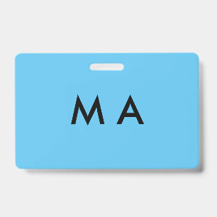 Eenvoudige monogram voeg je naam letter man minima badge
