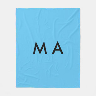 Eenvoudige monogram voeg je naam letter man minima fleece deken