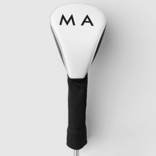 Eenvoudige monogram voeg je naam letter man minima golfheadcover