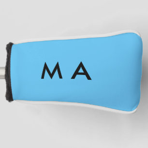 Eenvoudige monogram voeg je naam letter man minima golfheadcover