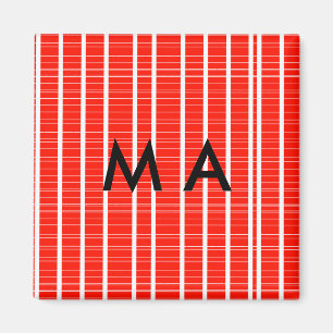 Eenvoudige monogram voeg je naam letter man minima magneet