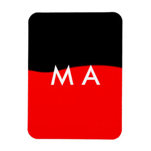 Eenvoudige monogram voeg uw naam letter man minima magneet