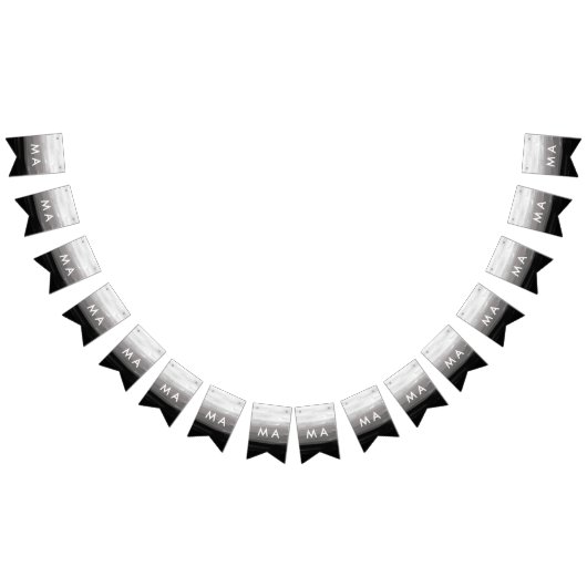 Eenvoudige monogram voeg uw naam letter man minima vlaggetjes (Alle)