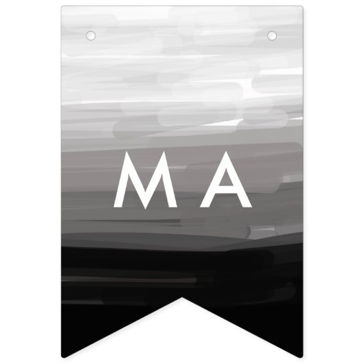 Eenvoudige monogram voeg uw naam letter man minima vlaggetjes (Tweede vlag)