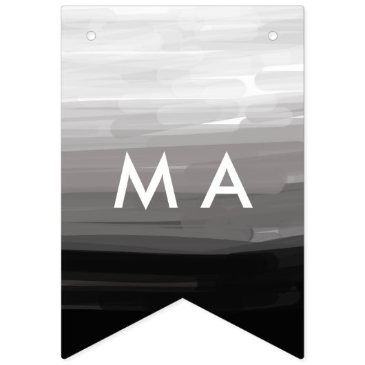 Eenvoudige monogram voeg uw naam letter man minima vlaggetjes (Eerste vlag)