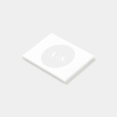 Eenvoudige Monogram Watermerk Post-it® Notes (Schuin)