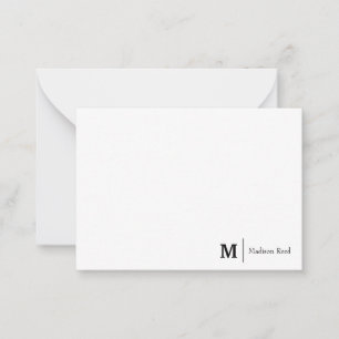 Eenvoudige Monogram Zakelijk Notitiekaartje