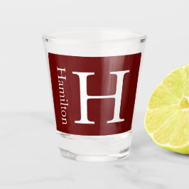 Eenvoudige monogrammen Naam Gepersonaliseerd Shot Glas
