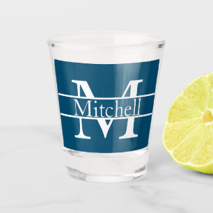 Eenvoudige monogrammen Naam Gepersonaliseerd Shot Glas