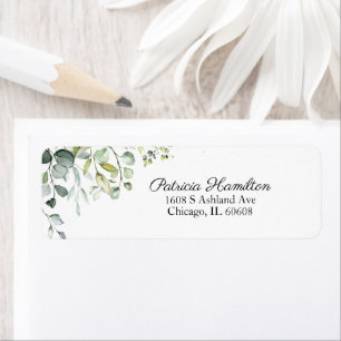 Eenvoudige Mooie Aquarel Eucalyptus Groene Planten Etiket