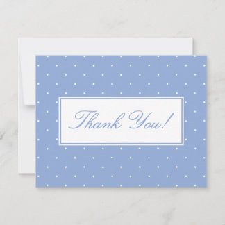 Eenvoudige Mooie Blauwe Stippen Baby Shower Bedankkaart