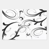 Eenvoudige, mooie zwarte en witte wandelen met sch inpakpapier vel (Voorkant 3)