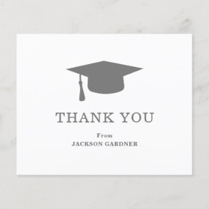 Eenvoudige Mortar Board Budget Afstuderen Dank u