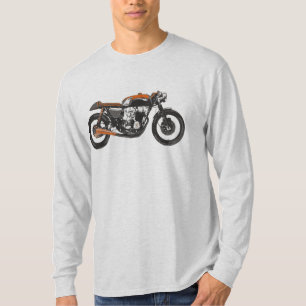 Eenvoudige motorfiets - Cafe Racer Tekening T-shirt