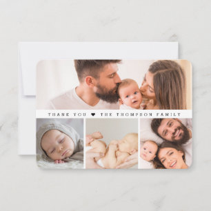 Eenvoudige Multi Foto Baby Shower kleine kaart