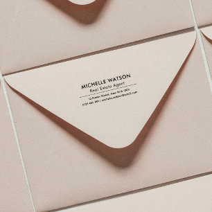 Eenvoudige Naam & Adres Zakelijk Realtor Business Rubberstempel