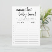 Eenvoudige naam die Baby Tune | Zwart Wit Spel Kaa Kaart (Staand voorkant)