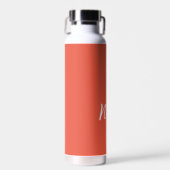 Eenvoudige naam Elegant Script Oranje Modern Waterfles (Voorkant)