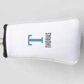 Eenvoudige Naam en Monogram Initiaal Gepersonalise Golfheadcover (Voorkant)