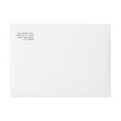 Eenvoudige naam minimalistisch retouradreslabel (Voorkant)