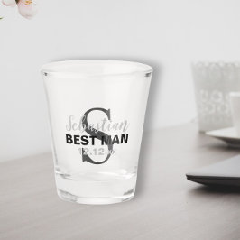 Eenvoudige naam van bruiloft shot glas