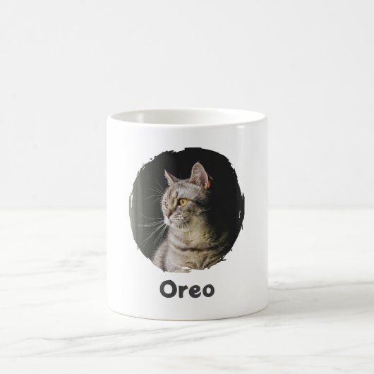 Eenvoudige naam van huisdier Minimalist Cat Lovers Koffiemok (Center)