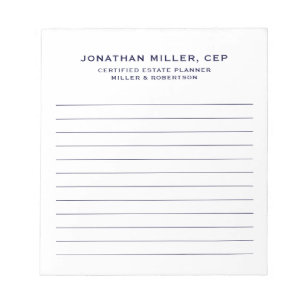 Eenvoudige naamloze vennootschap notitieblok