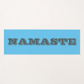 Eenvoudige Namaste Blue Grey Typografisch Yogamat (Voorkant (horizontaal))