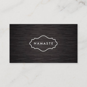 Eenvoudige Namaste Yoga Dark Wood Visitekaartje