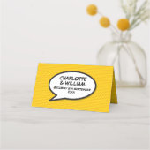 Eenvoudige namen en datum Stripboek Bruiloft (Achterkant)