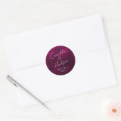 Eenvoudige Names Weddenschap Datum voor envelop Ronde Sticker (Envelop)