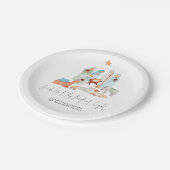 Eenvoudige nationaliteitscène Drie-koningen lyrisc Papieren Bordje (Gekanteld)