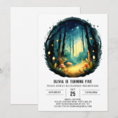 Eenvoudige Natuur Adventure Woodland Birthday Kaart (Voorkant / Achterkant)