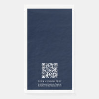 Eenvoudige Navy Aangepaste QR-code Zakelijke Promo