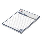 Eenvoudige Navy blauwe White House Logo Bericht Ge Notitieblok (Gedraaid)