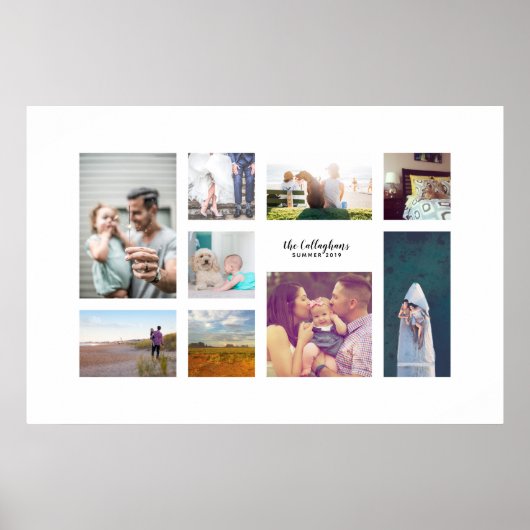 Eenvoudige negen foto Custom Art Print Gift (Voorkant)