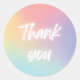 Eenvoudige Neon 'Bedankt' Sticker