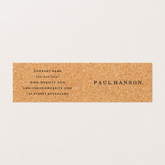 Eenvoudige Nepkurk Visitekaartjes (Buitenkant ongevouwen)