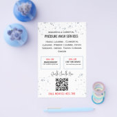 Eenvoudige nette Waterdruppels Qr-code Drukwas Flyer (Enkel)