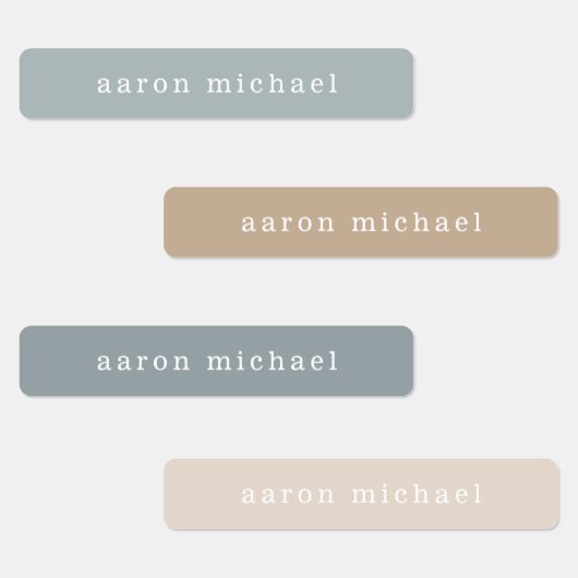 Eenvoudige neutrale Kinder naamlabels Labels (Groep)