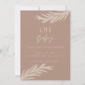 Eenvoudige Neutrale Toon Boho Douche Uitnodiging (Voorkant)