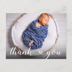 Eenvoudige Nieuwe Baby Aankondiging Dank u Briefkaart