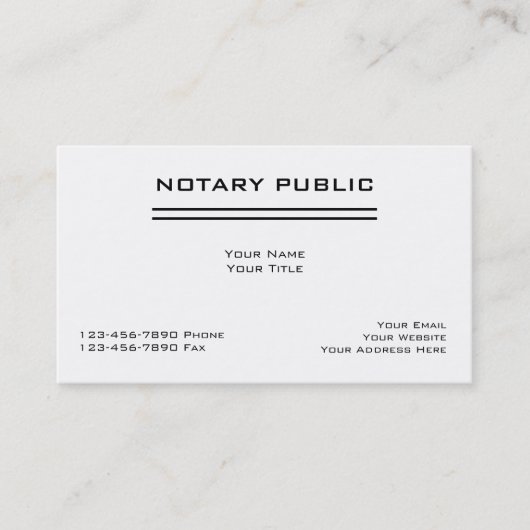 Eenvoudige noteerbare Visitekaartjes (Voorkant)