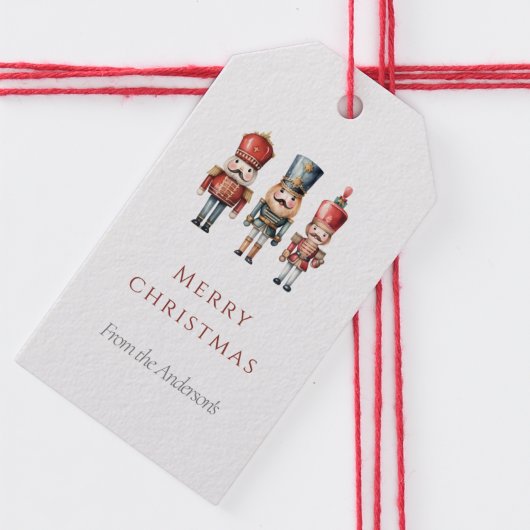 Eenvoudige notenkraker kerstcadeau Label Cadeaulabel