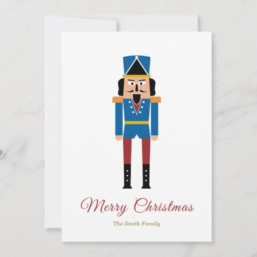 Eenvoudige Notenkraker Kerstvakantie Kaart (Voorkant)