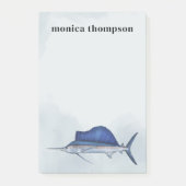 Eenvoudige oceaan Gevist gepersonaliseerd Post-it® Notes (Voorkant)