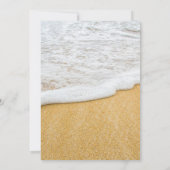 Eenvoudige Ocean Sand Beach Seaside Weddenschap Kaart (Achterkant)