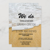 Eenvoudige Ocean Sand Beach Seaside Weddenschap Kaart (Voorkant / Achterkant)